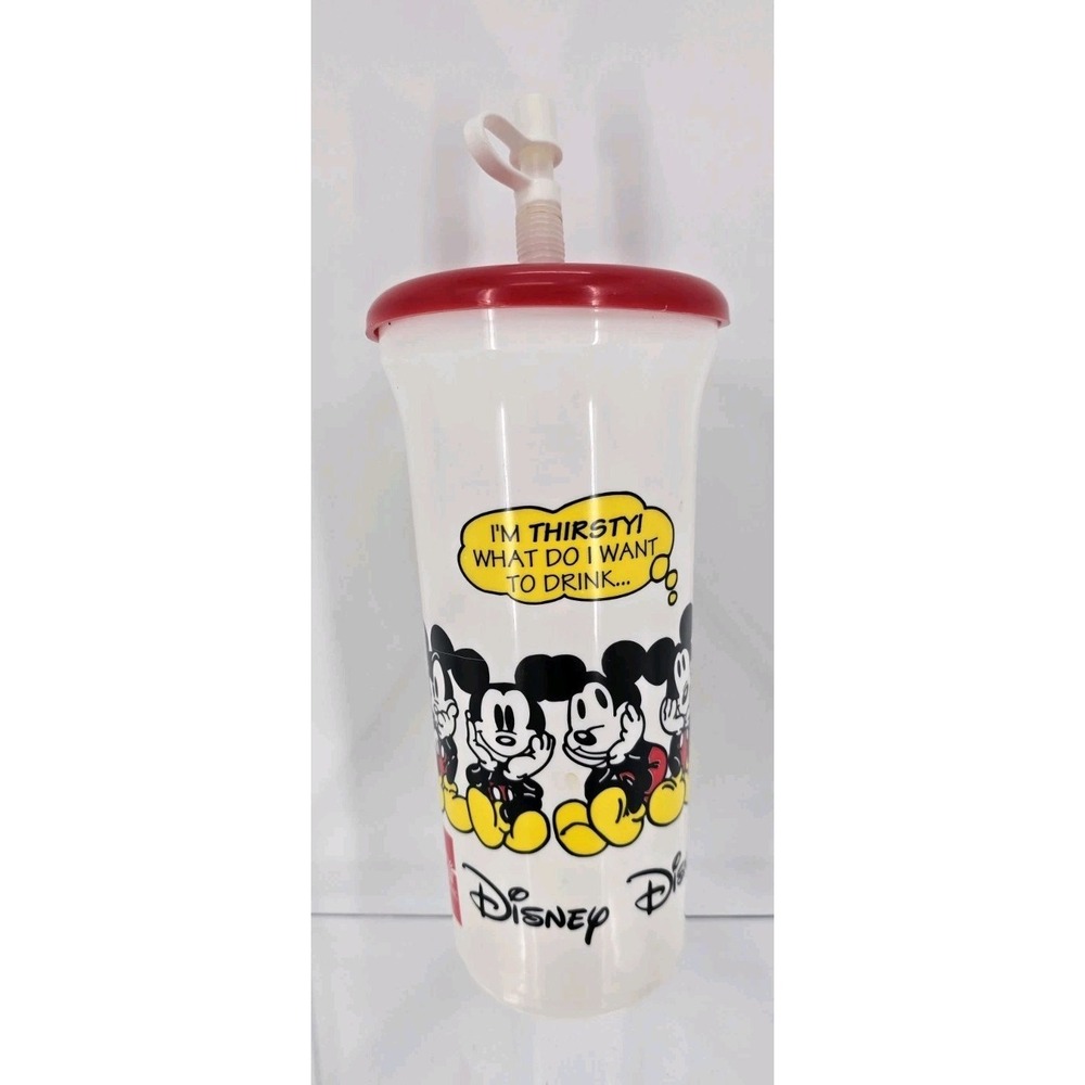 Vintage Whirley Disney Mickey Mouse Sipper Cup - Coca Cola - 32 oz‎ Sport Quart